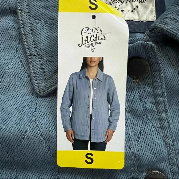 Jachs Girlfriend Ladies Quilted Shirt Jacket Women Size Small Blue 1791105 NWT - Picture 12 of 15